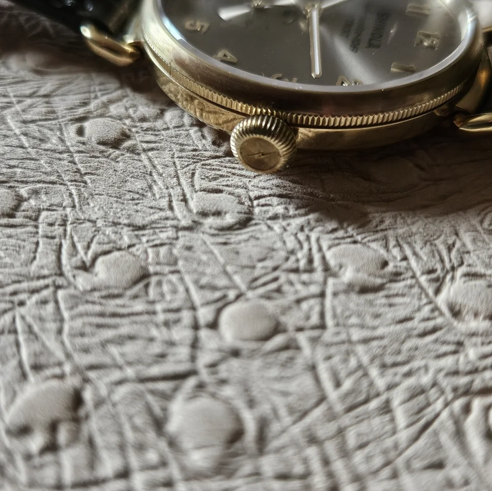 Shinola Gold Case with Brown Leather Strap Watch - Picture 12 of 12